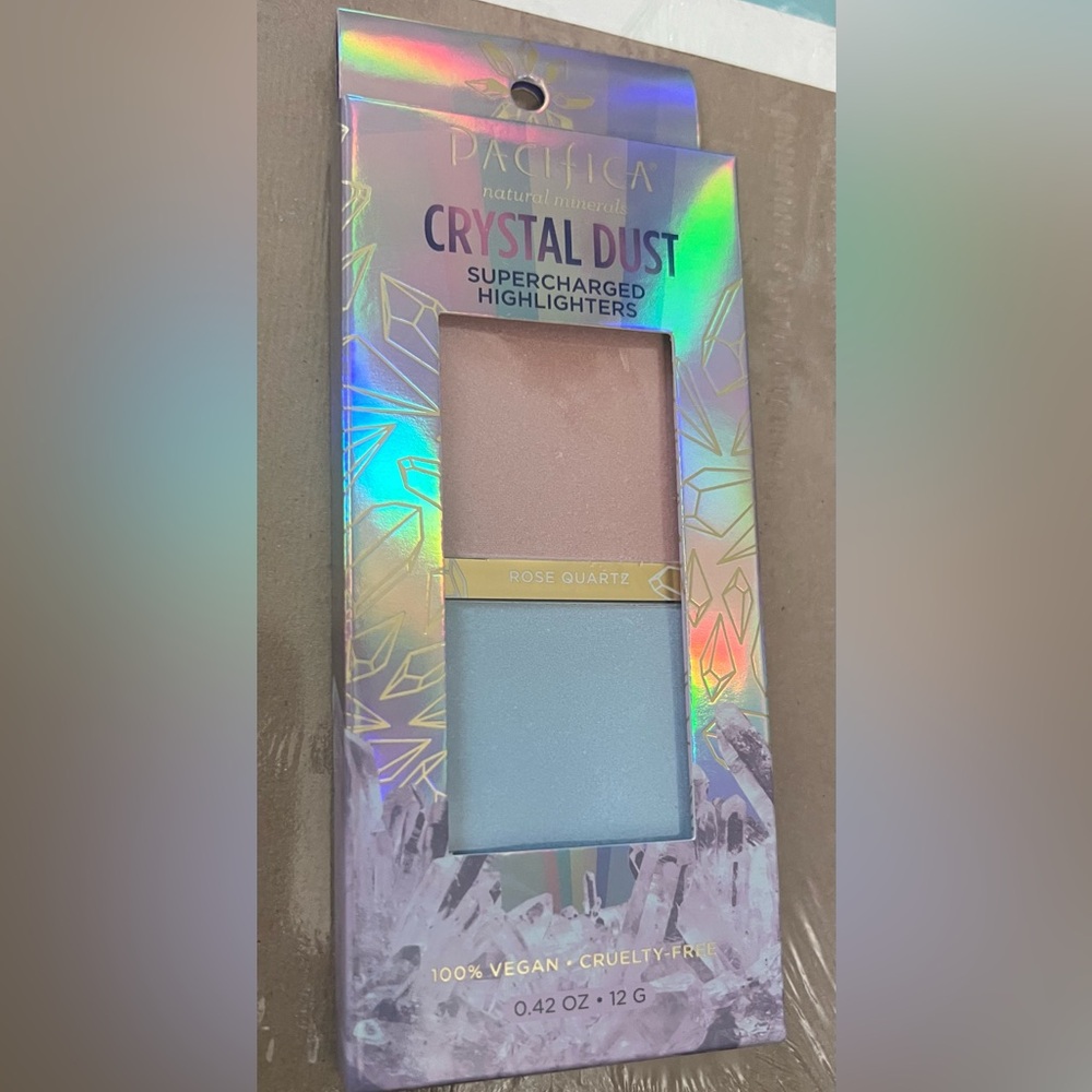 Pacifica Highlighter duo Crystal Dust supercharged NEW in box 2 tone palette